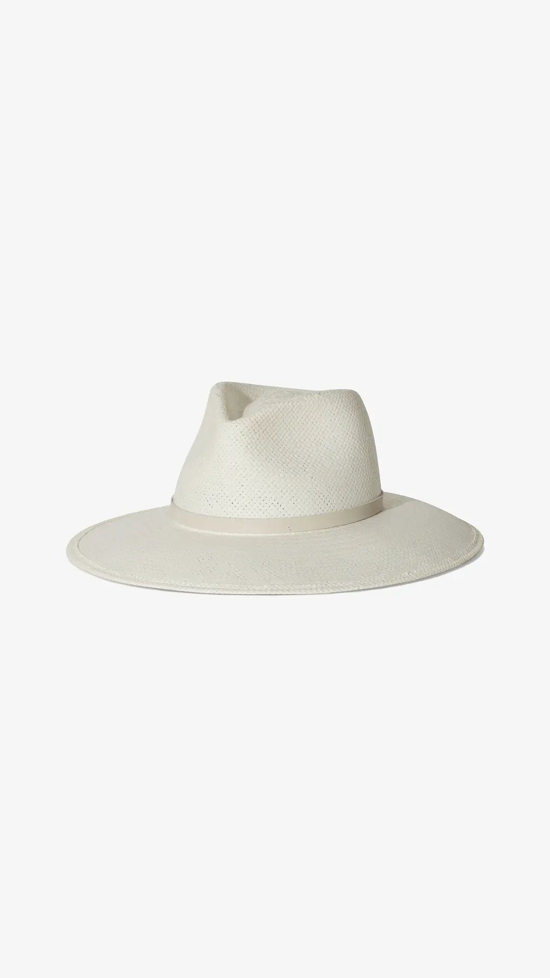 White straw packable fedora with UPF 45+
