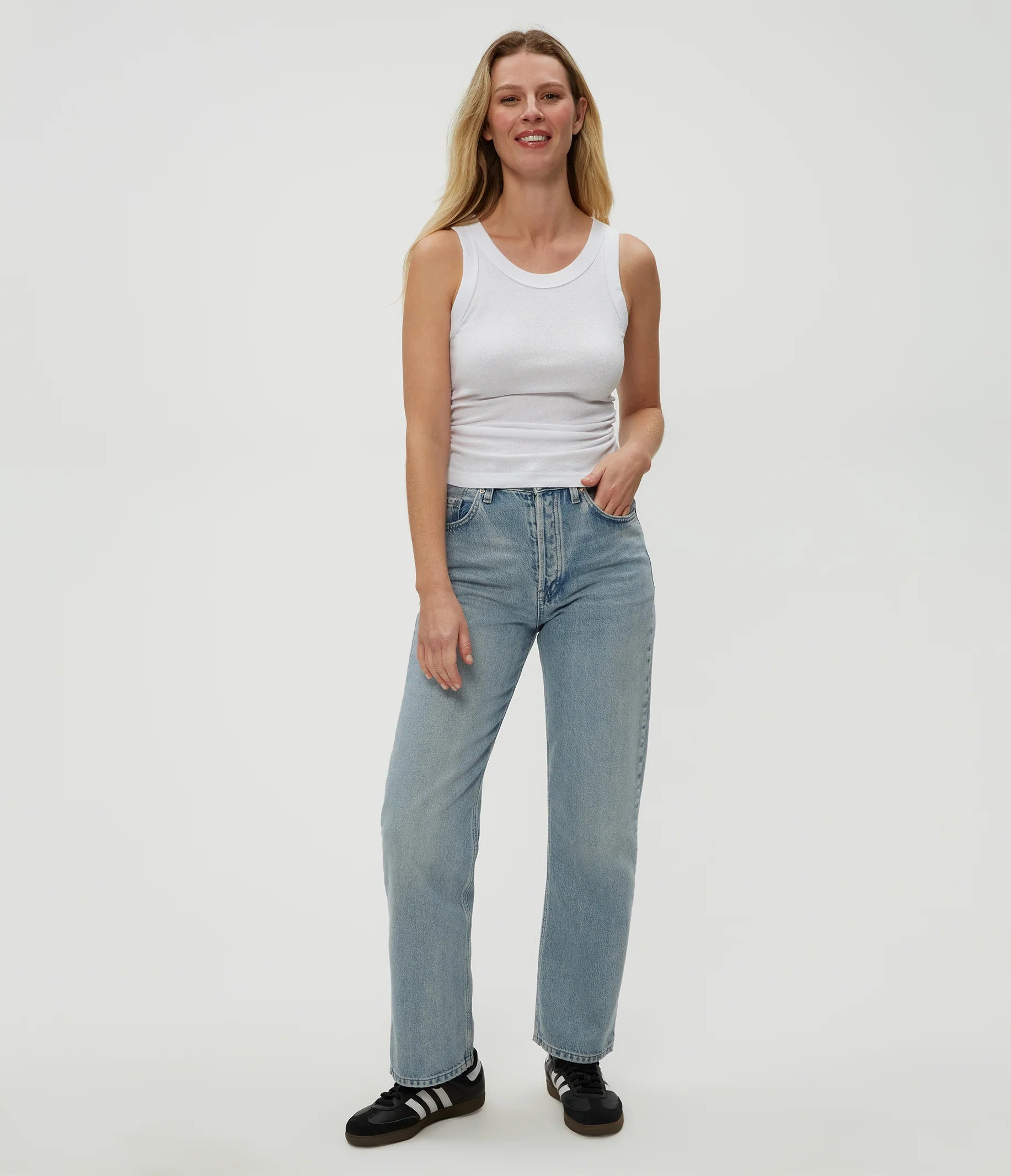 Michael Stars Ella Shine Tank in white- THE INVITE