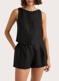 Load image into Gallery viewer, Faithfull The Brand Elia Linen Top in Black 
