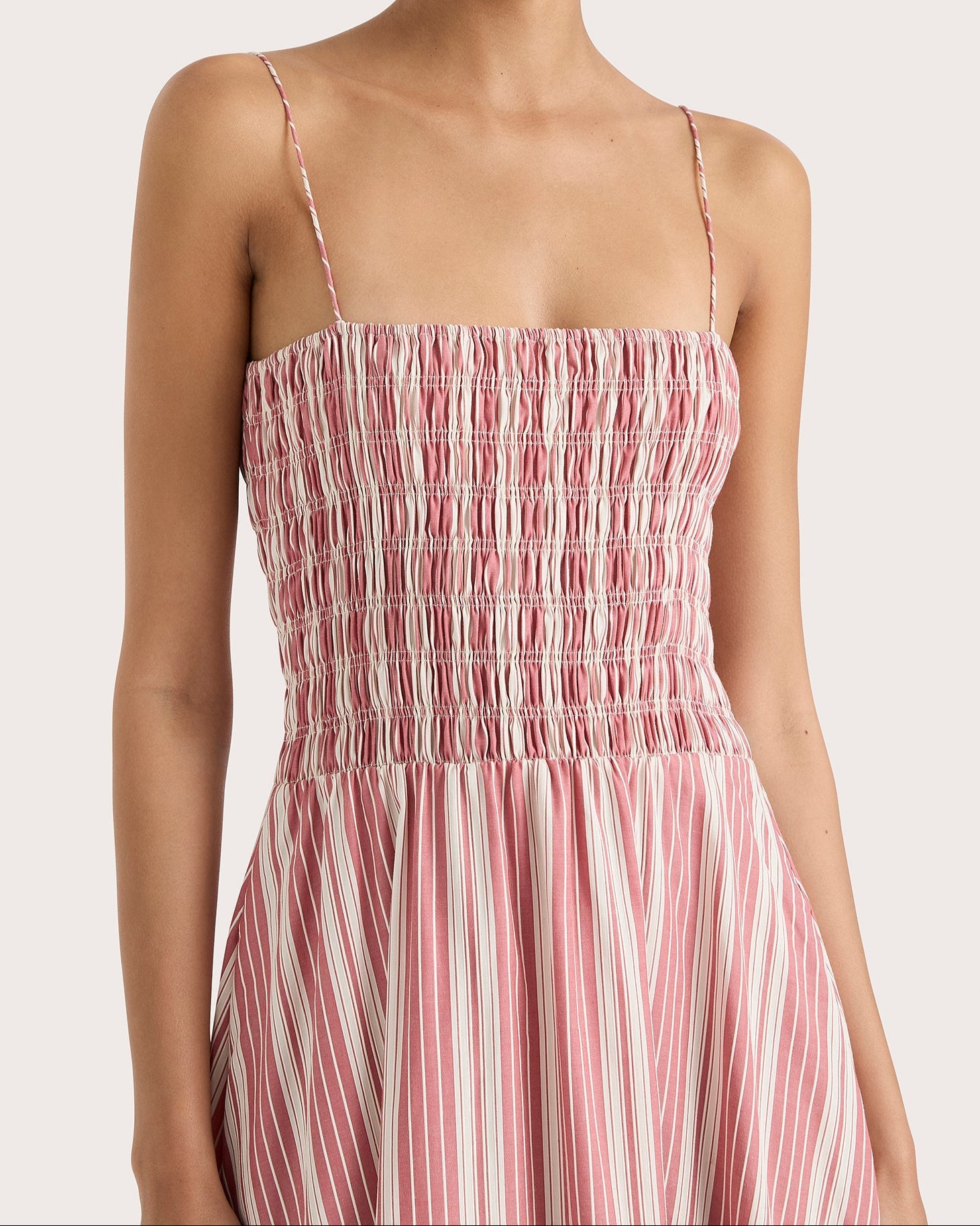 Faithfull The Brand Lida Maxi Dress in Red and White Stripe