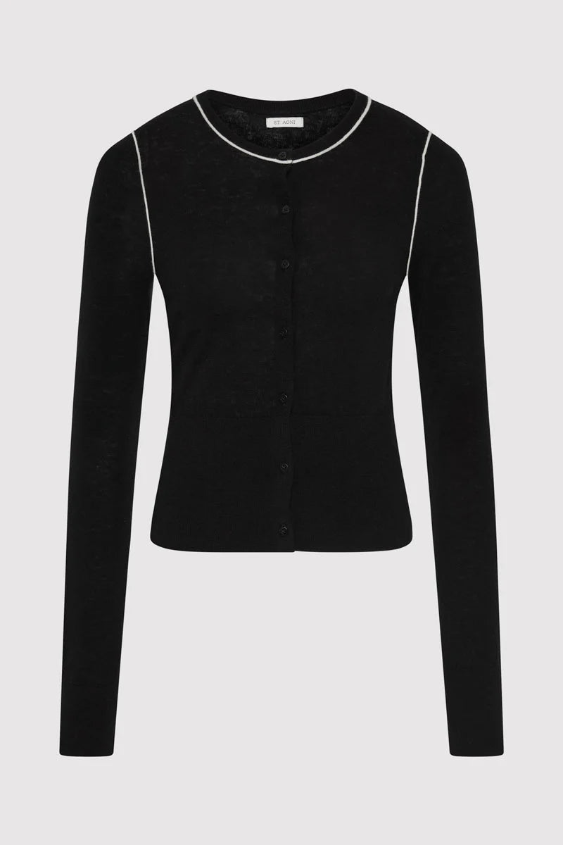 St. Agni Wool Fine Line Cardigan
