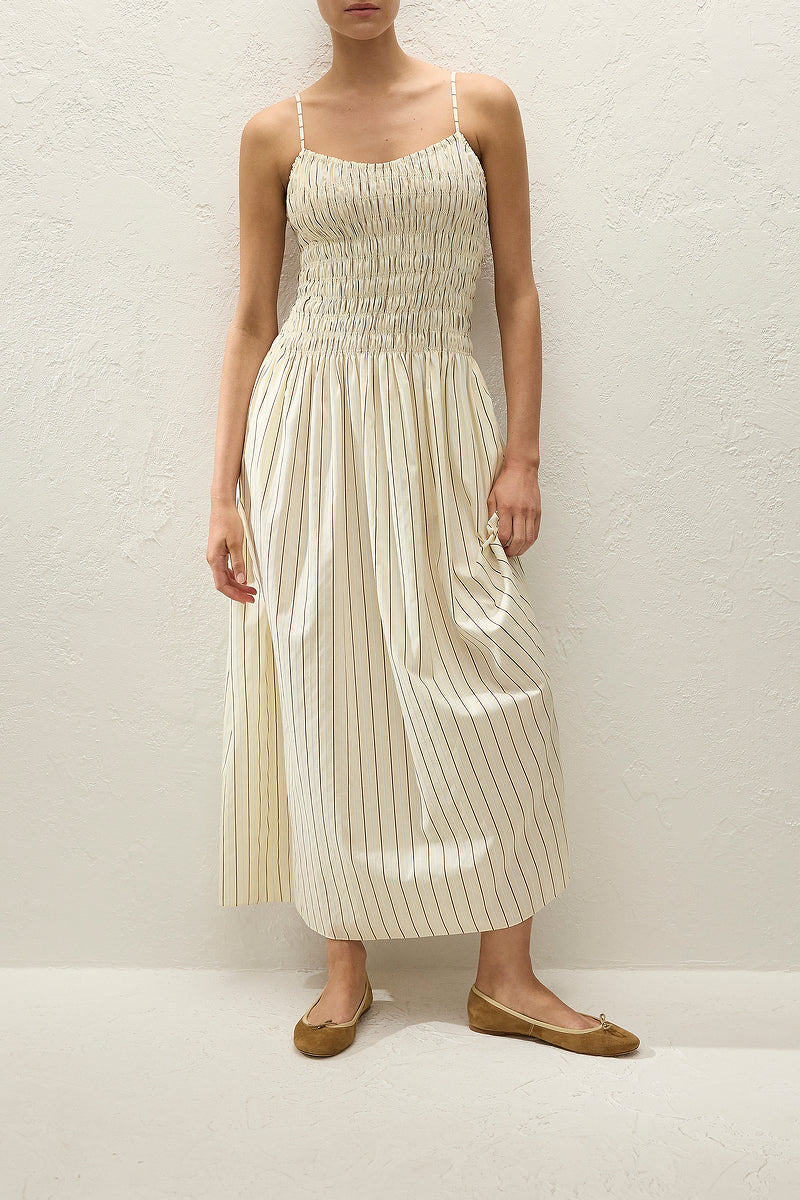 Faithfull The Brand - Araceli Maxi Dress in Fiori Stripe Lemon