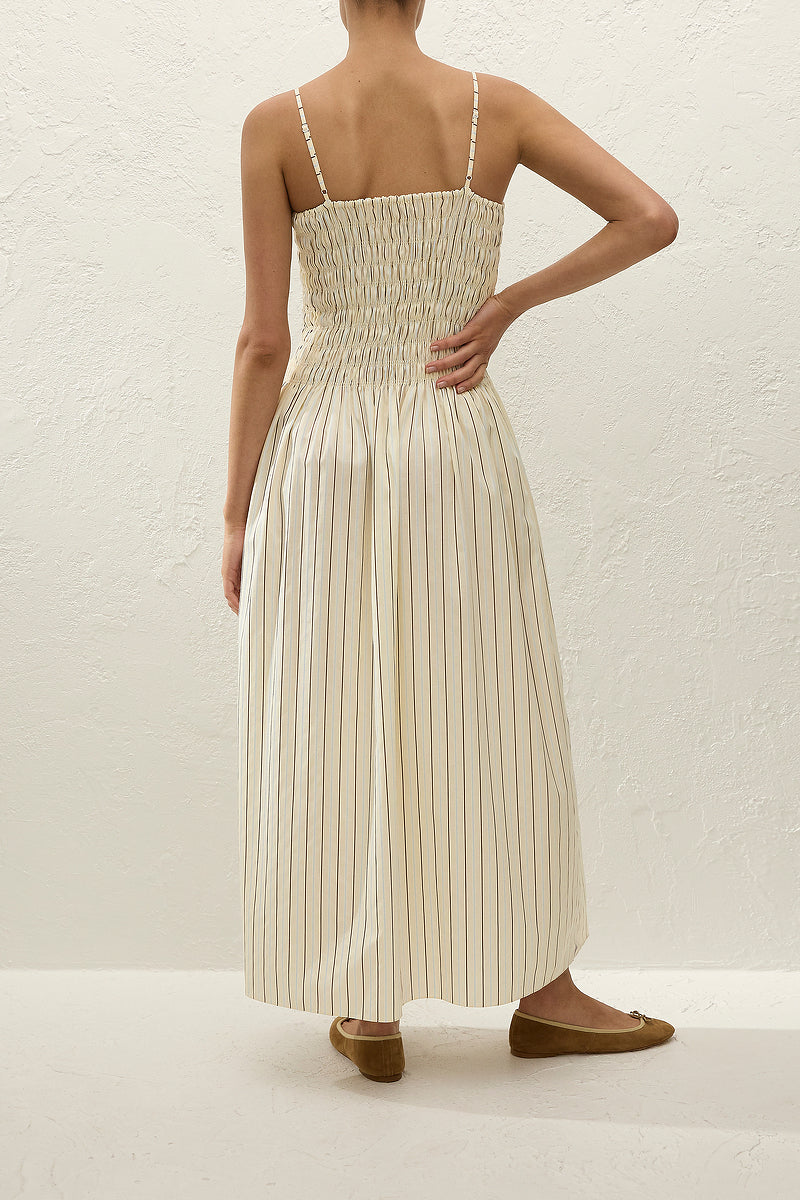 Faithfull The Brand - Araceli Maxi Dress in Fiori Stripe Lemon