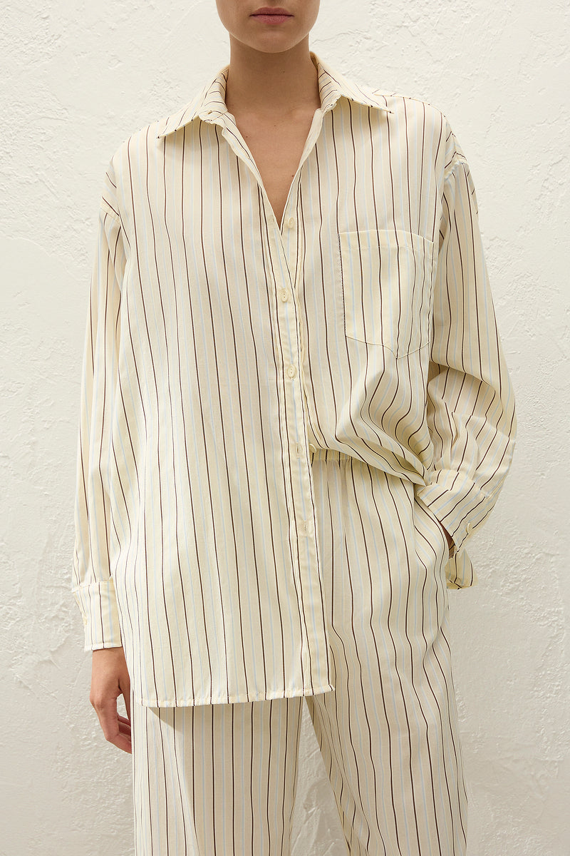 Faithfull The Brand - Angelo Shirt - Fiori Lemon Stripe