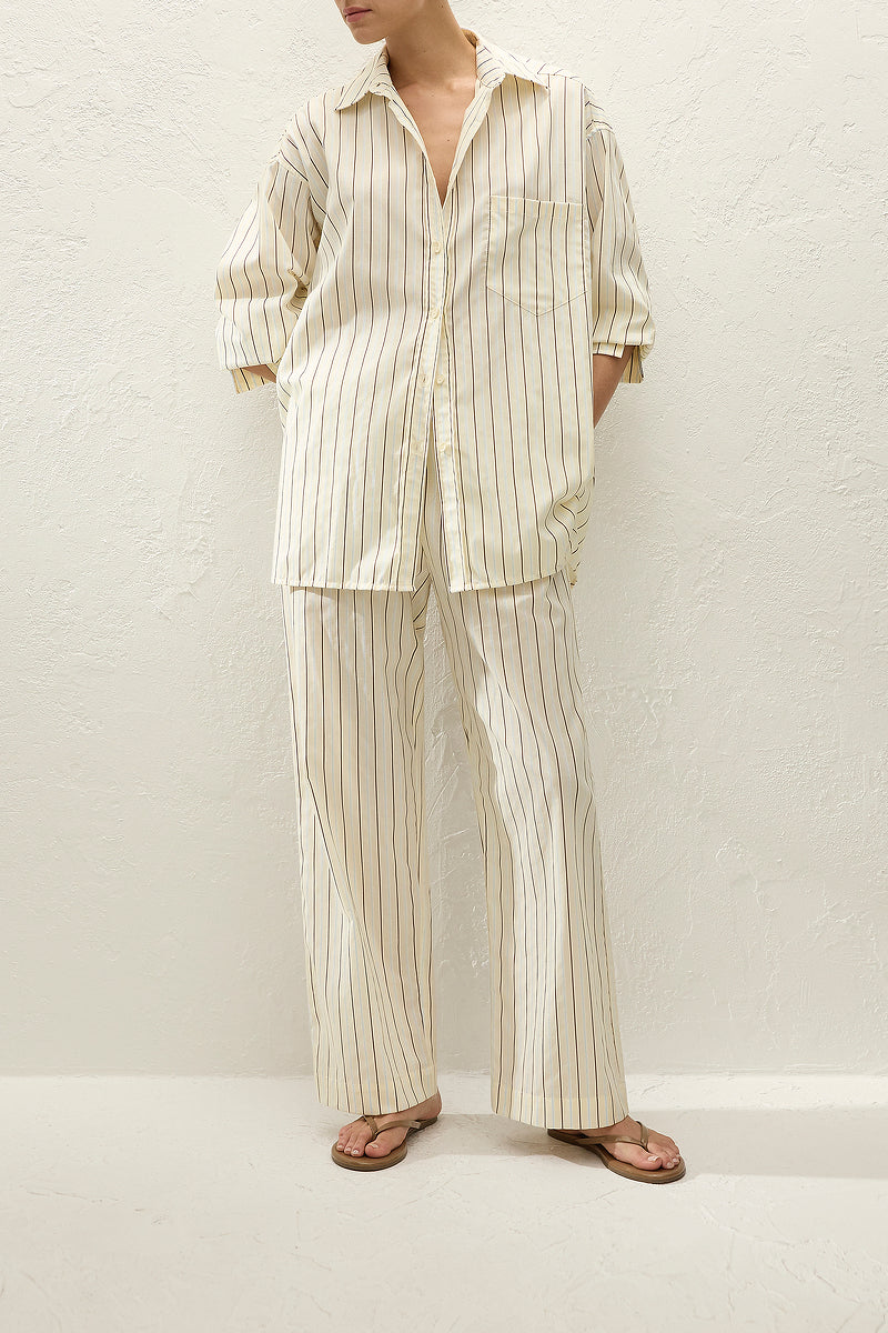 Faithfull The Brand - Angelo Shirt - Fiori Lemon Stripe