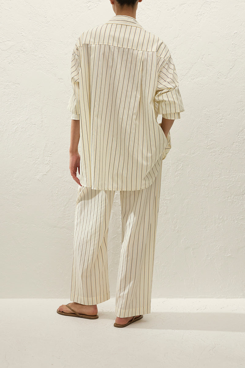 Faithfull The Brand - Angelo Shirt - Fiori Lemon Stripe