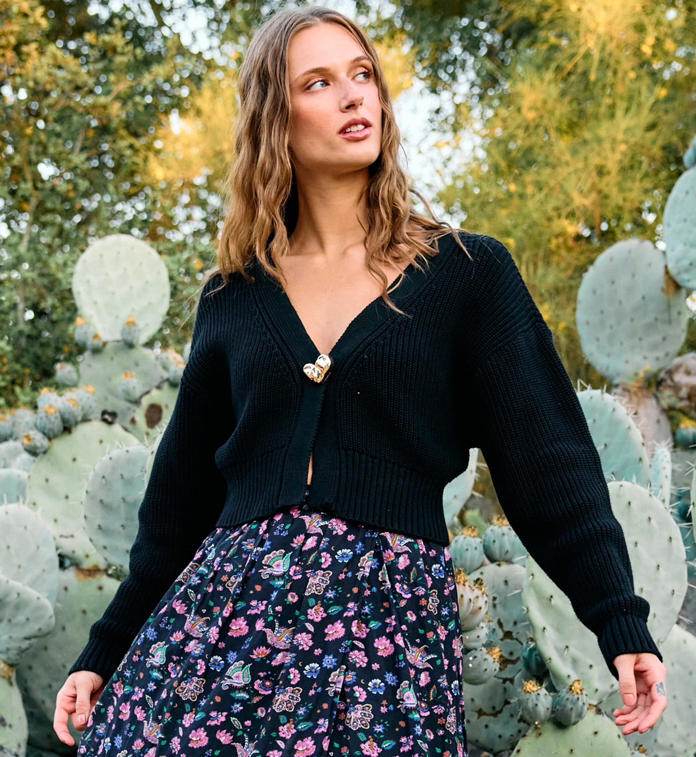 Cleobella Heart Sweater Cardigan