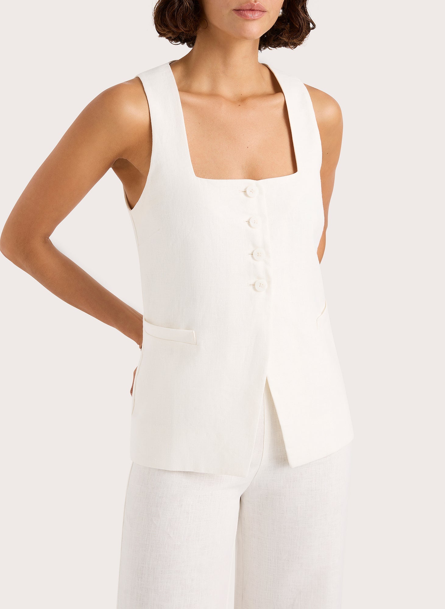 Faithfull The Brand - Jackie Linen Vest - THE INVITE