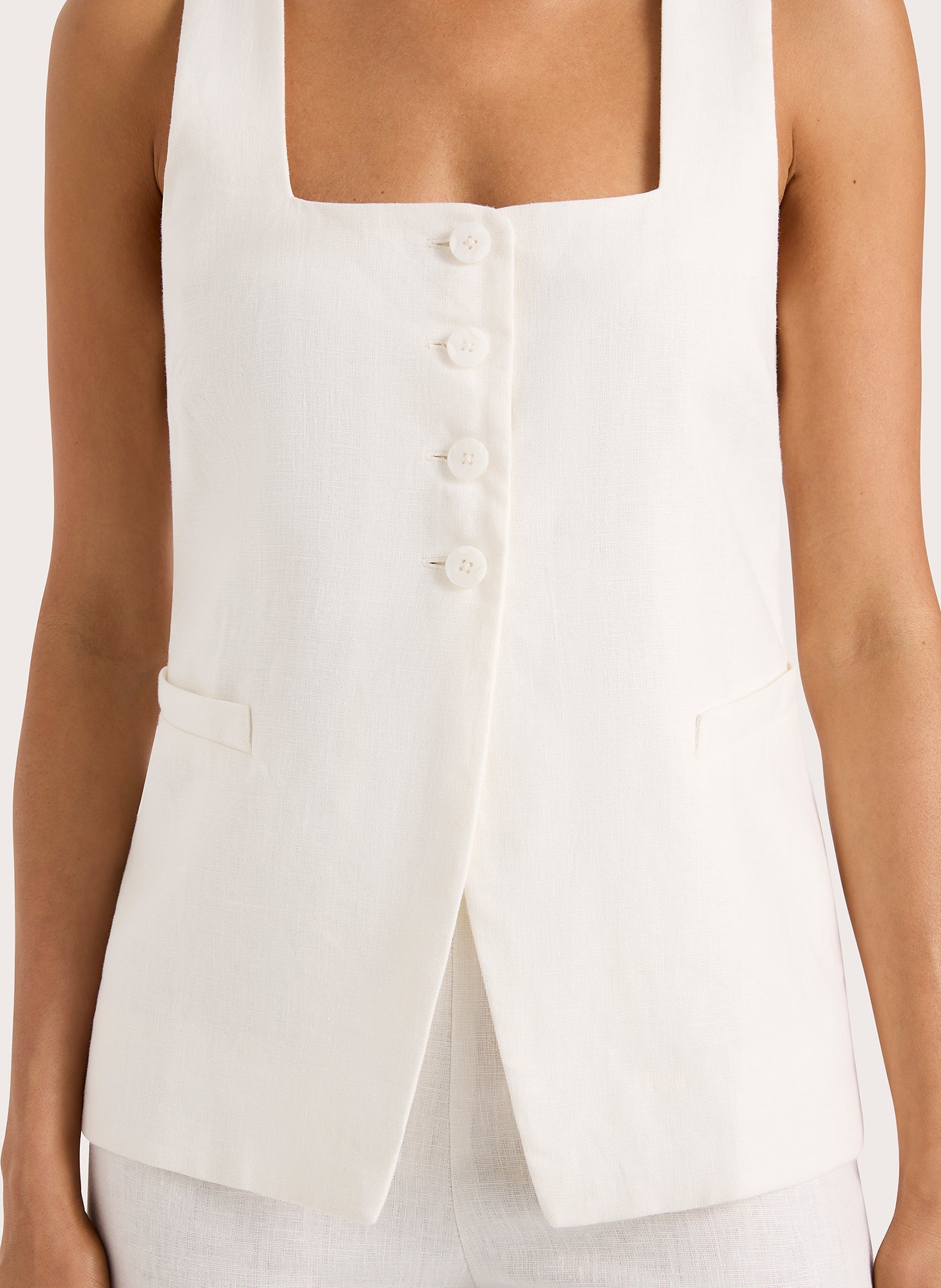 Faithfull The Brand - Jackie Linen Vest - THE INVITE