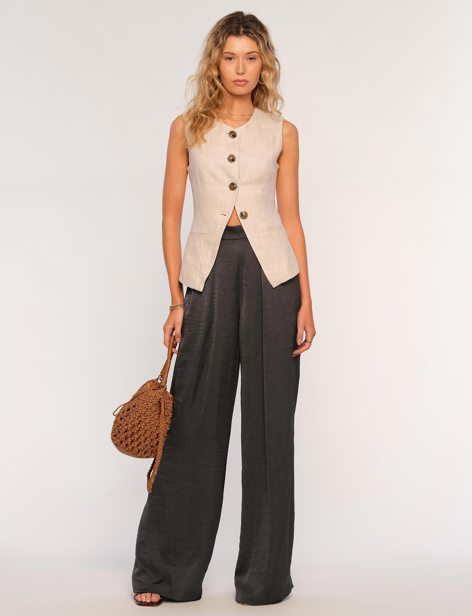 Heartloom Emerson Vest - Stone - THE INVITE