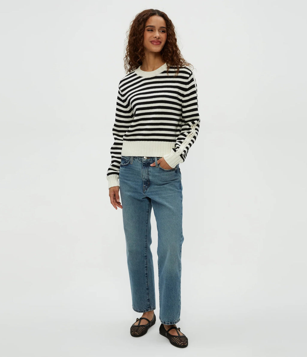 Michael Stars Merle Striped Crewneck Sweater - THE INVITE