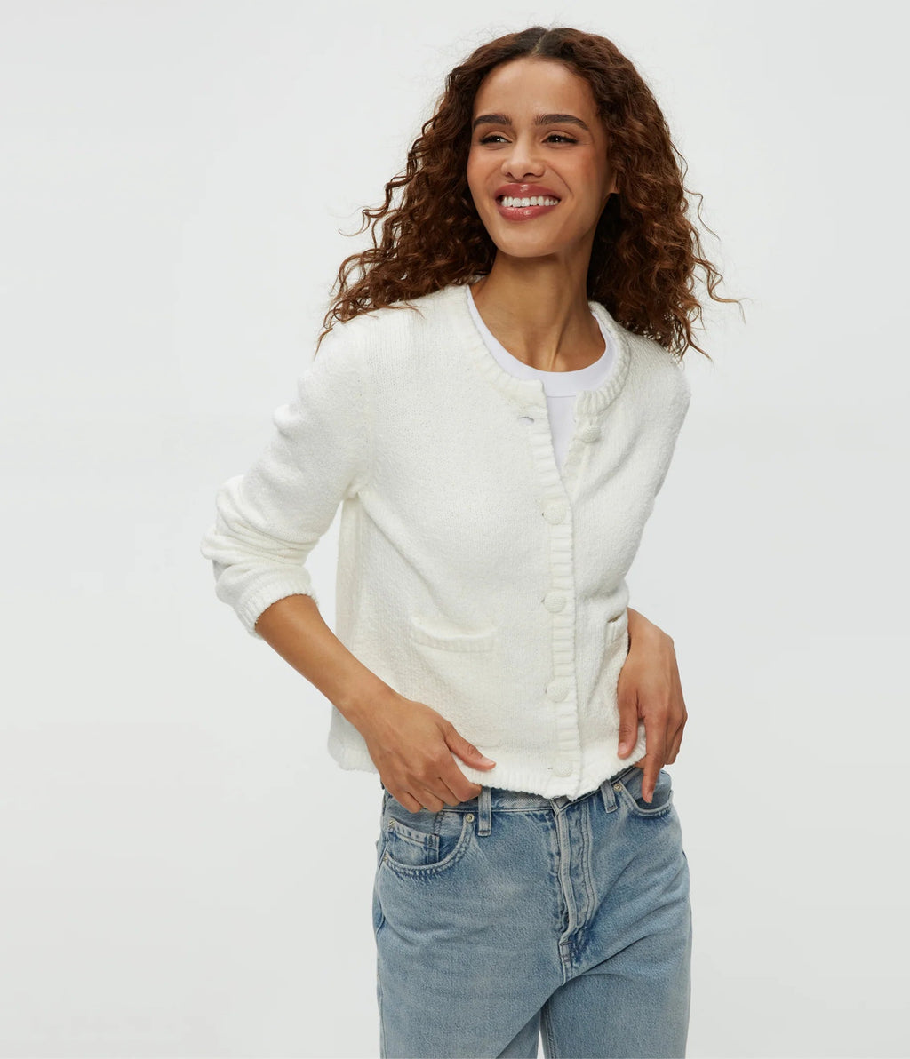 Michael Stars Opaline Cardigan - White - THE INVITE