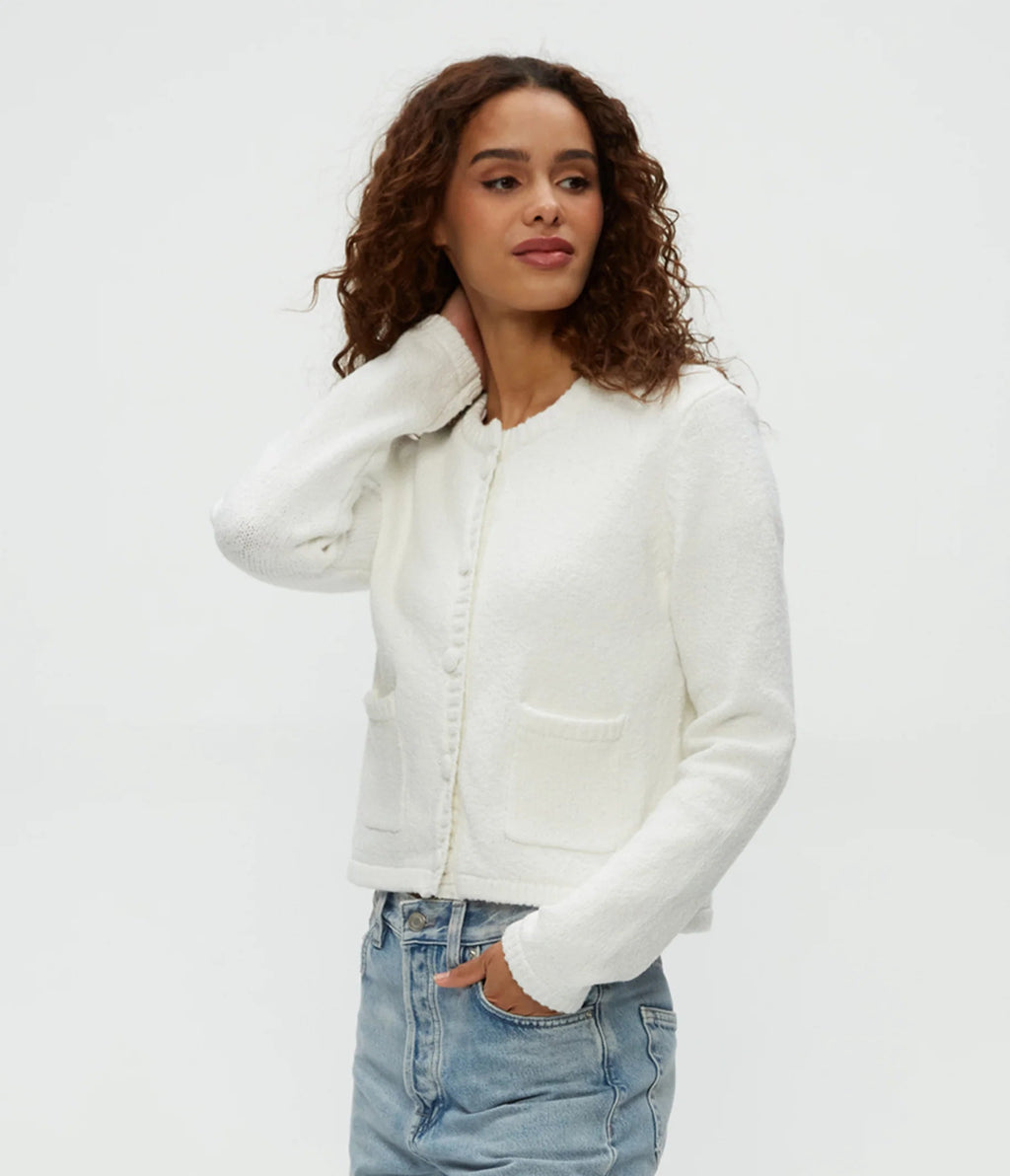 Michael Stars Opaline Cardigan - White - THE INVITE