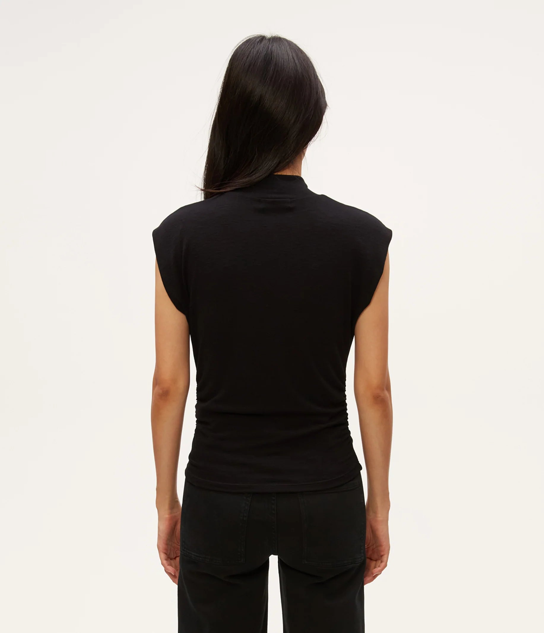 Michael Stars Tina Mock Neck Top - Black - THE INVITE