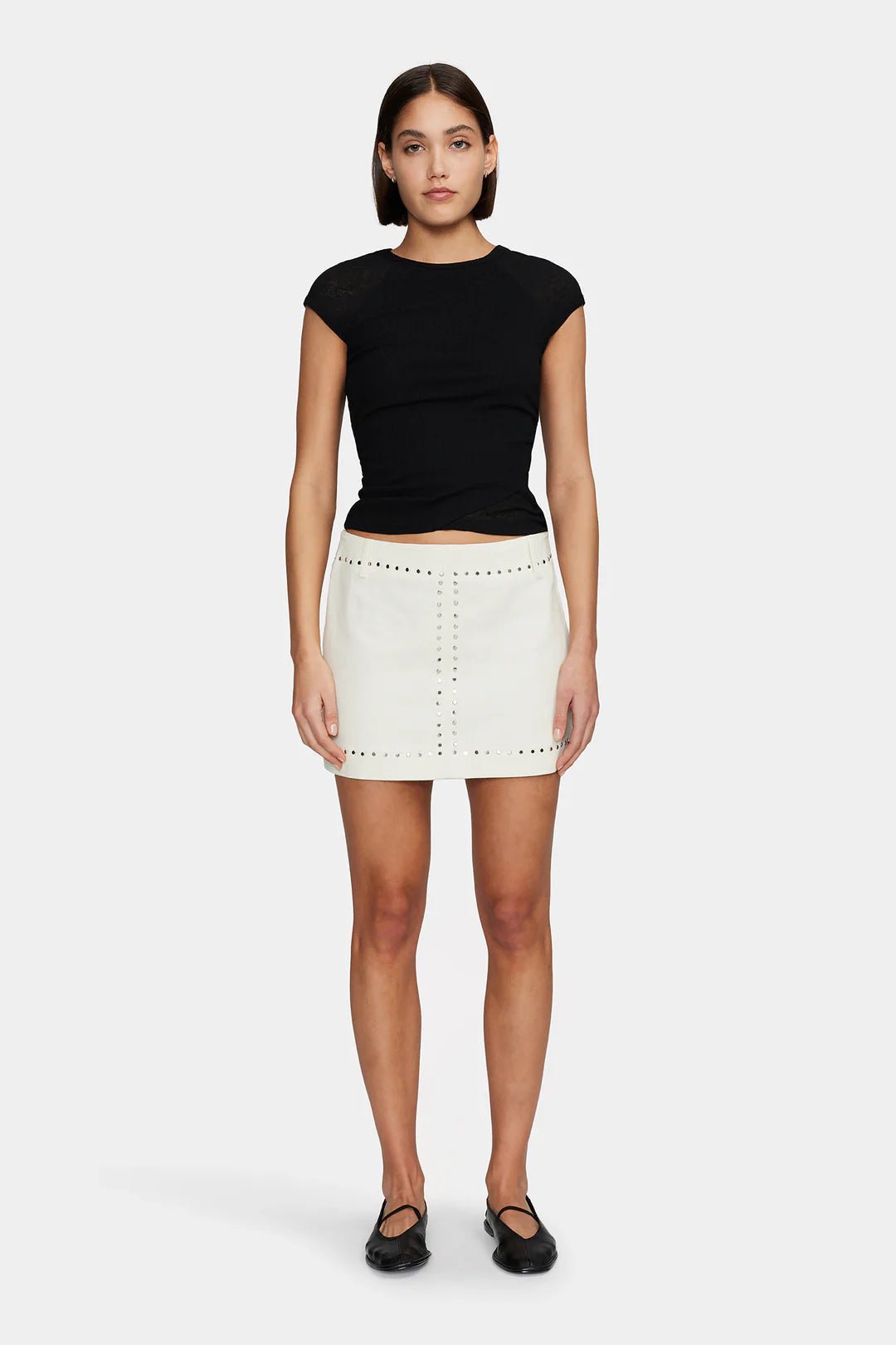 Ownley Martha Baby Tee - Black - THE INVITE