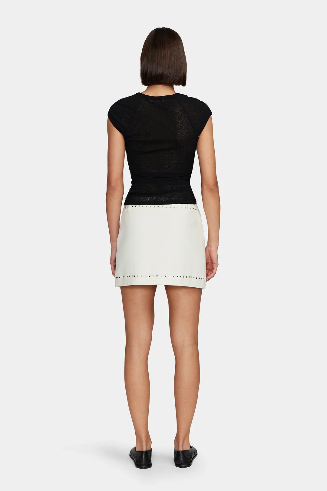 Ownley Martha Baby Tee - Black - THE INVITE