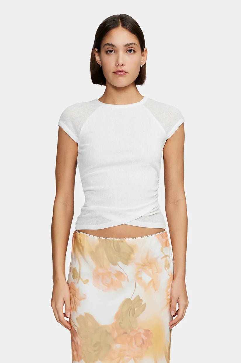 Ownley Martha Baby Tee - White - THE INVITE